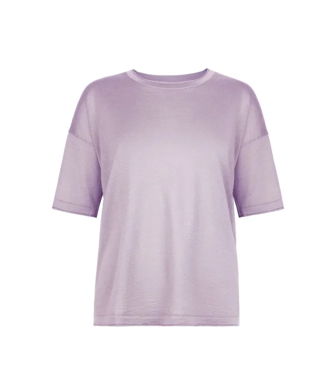 T-shirt over in Cashmere Silkfine