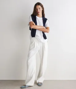 T-shirt piquet in cotone e seta