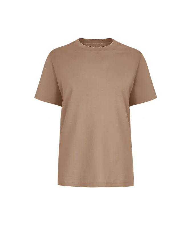 T-shirt piquet in cotone e seta