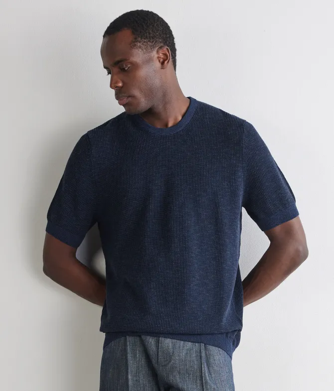 T-shirt punto waffle in cotone