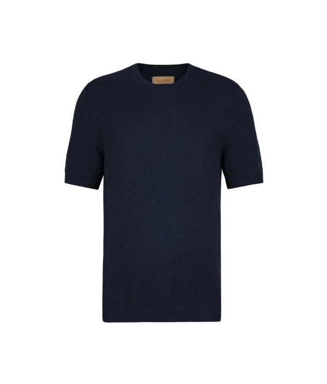 T-shirt punto waffle in cotone