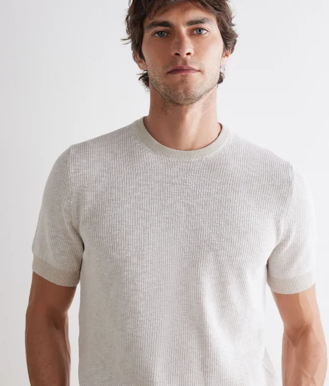 T-shirt punto waffle in cotone